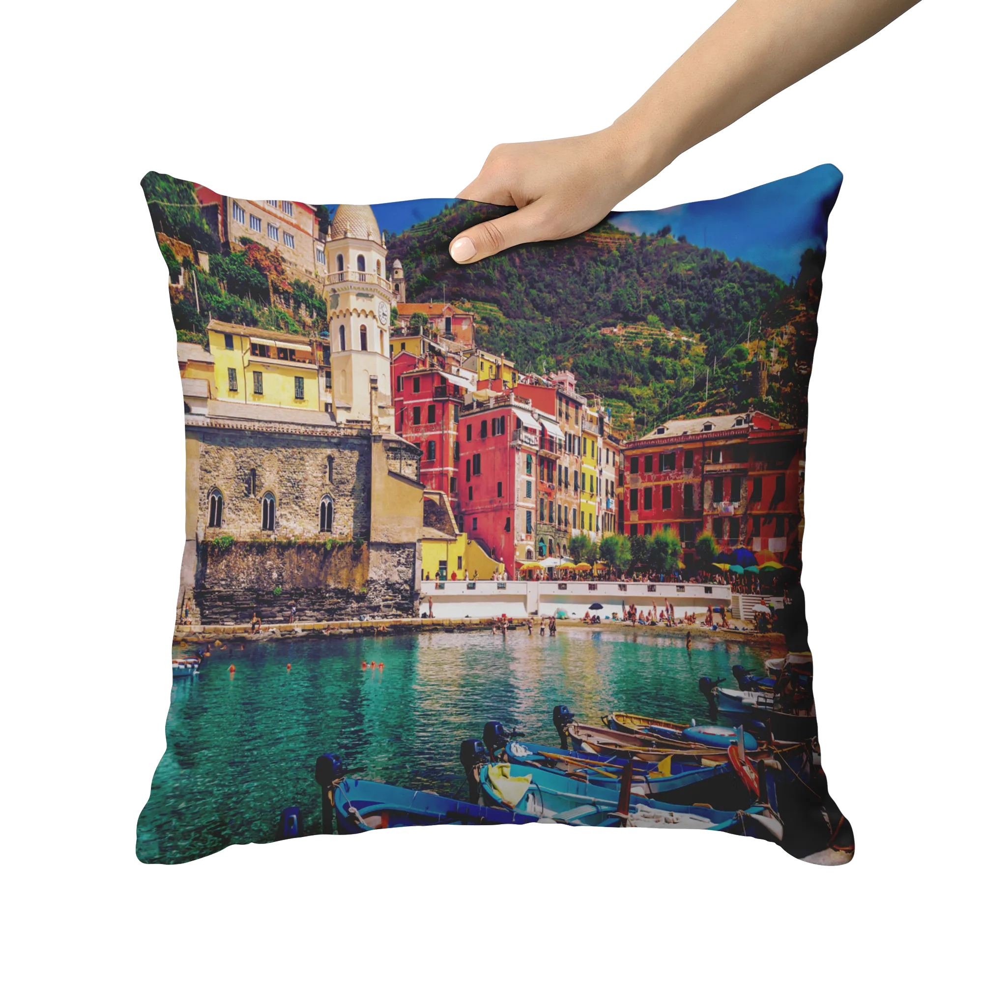 Cinque Terre Decorative Throw Pillow Set (Pillow Cover and Insert)