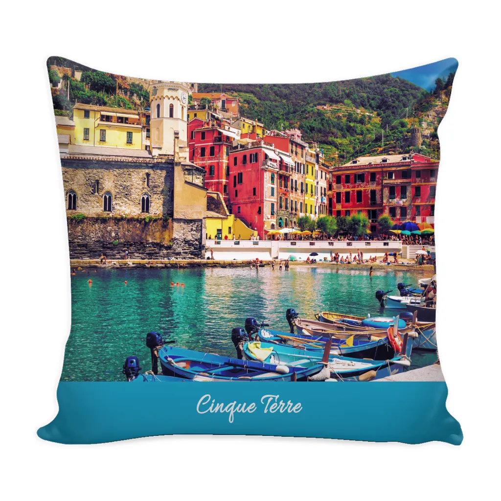 Cinque Terre Decorative Throw Pillow Set (Pillow Cover and Insert)