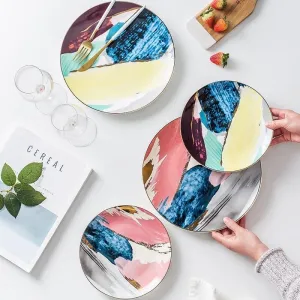 Color Bloock Ceramic Plate