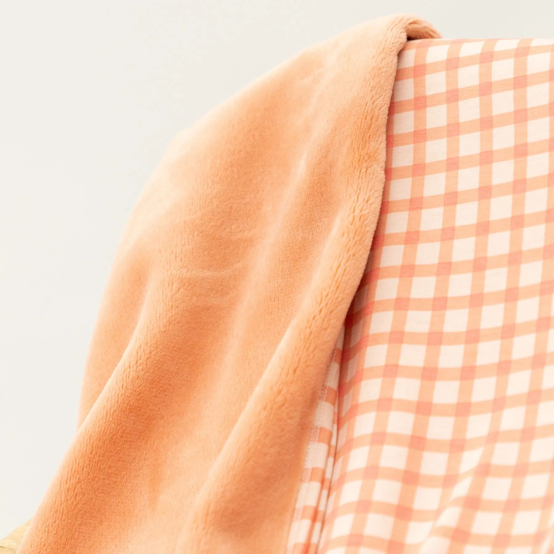 Coral Gingham Toddler Blanket