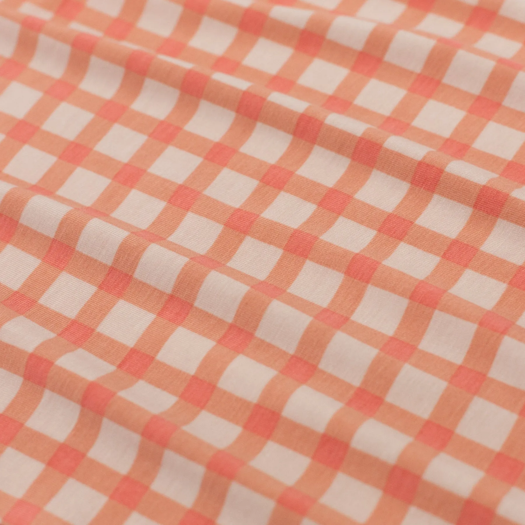 Coral Gingham Toddler Blanket