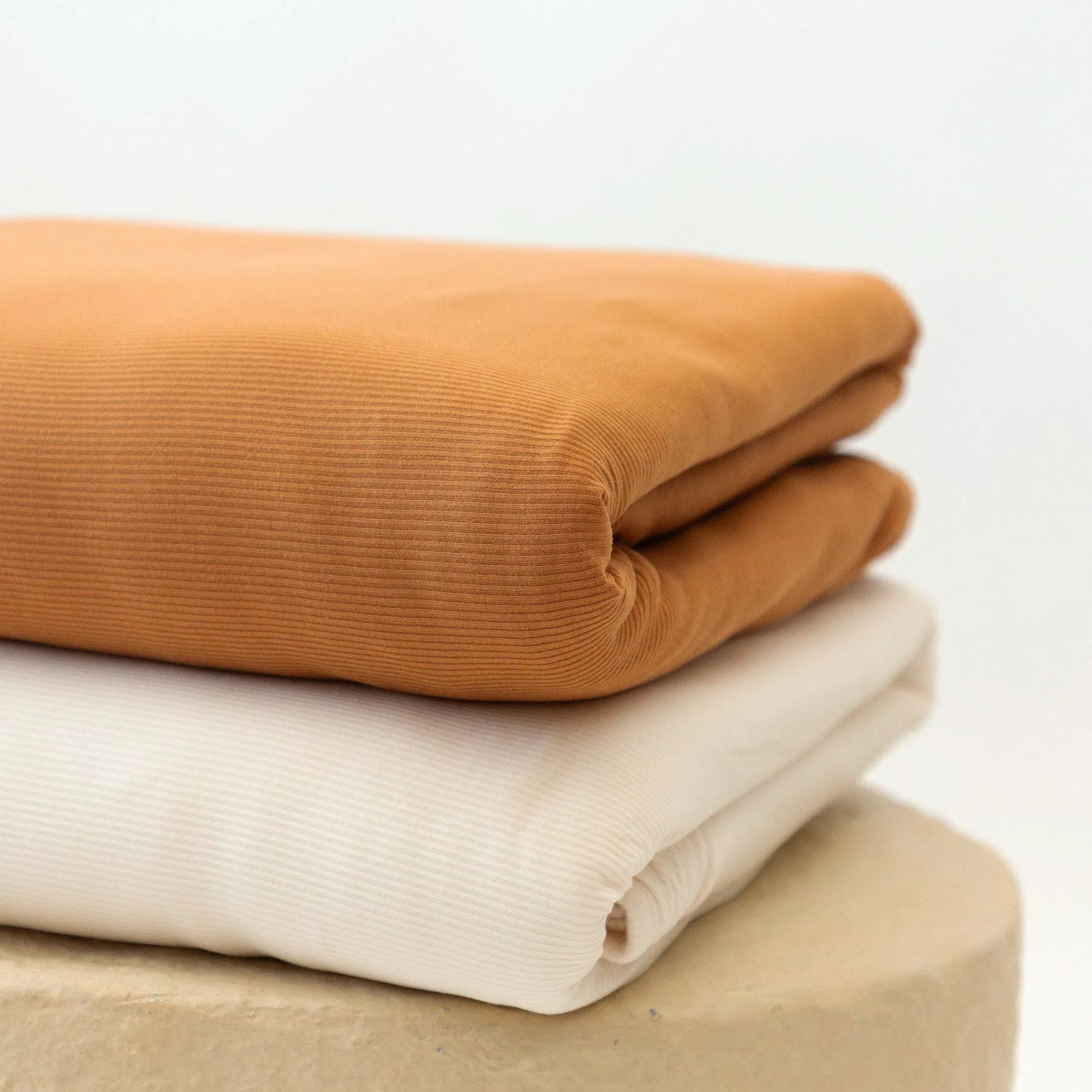 Cream Small Ribbed Toddler Blanket