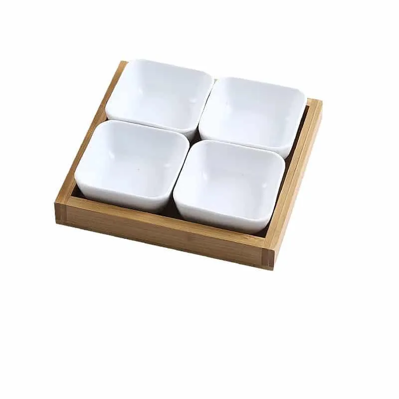 Creative Ceramic Fruit Plates Set with Tray