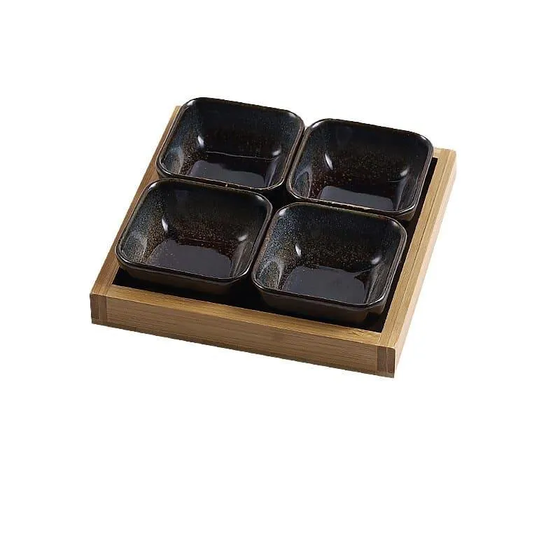 Creative Ceramic Fruit Plates Set with Tray