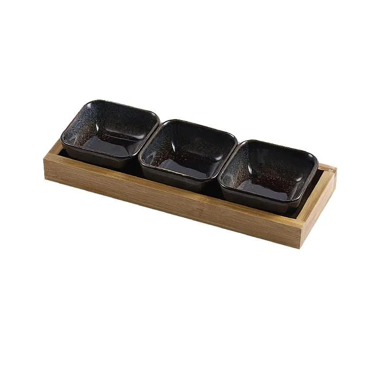 Creative Ceramic Fruit Plates Set with Tray