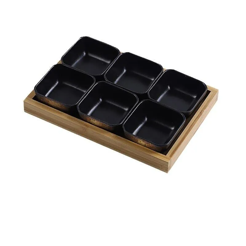 Creative Ceramic Fruit Plates Set with Tray