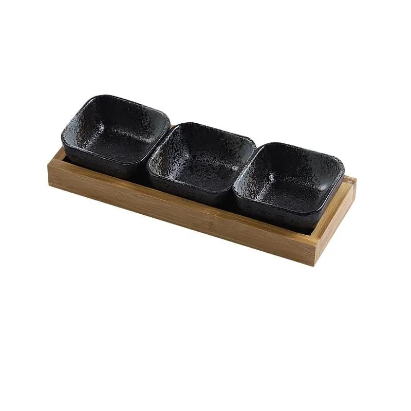 Creative Ceramic Fruit Plates Set with Tray