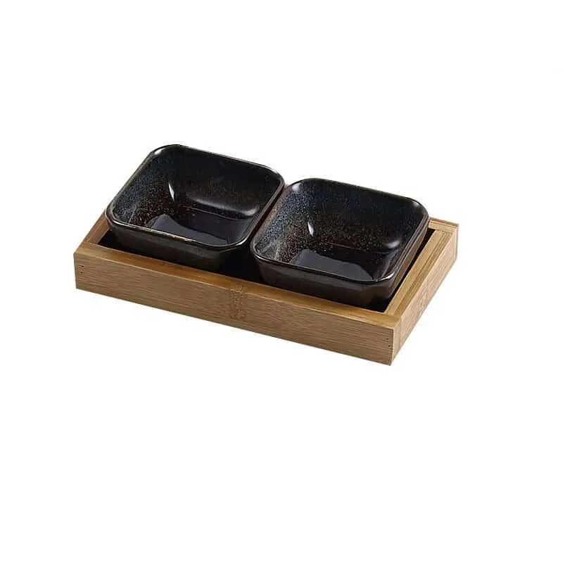 Creative Ceramic Fruit Plates Set with Tray