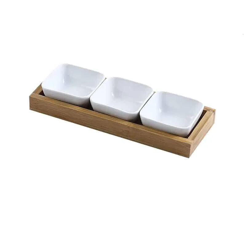 Creative Ceramic Fruit Plates Set with Tray