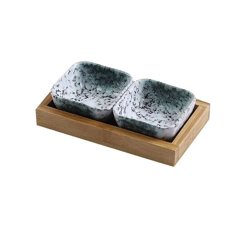 Creative Ceramic Fruit Plates Set with Tray