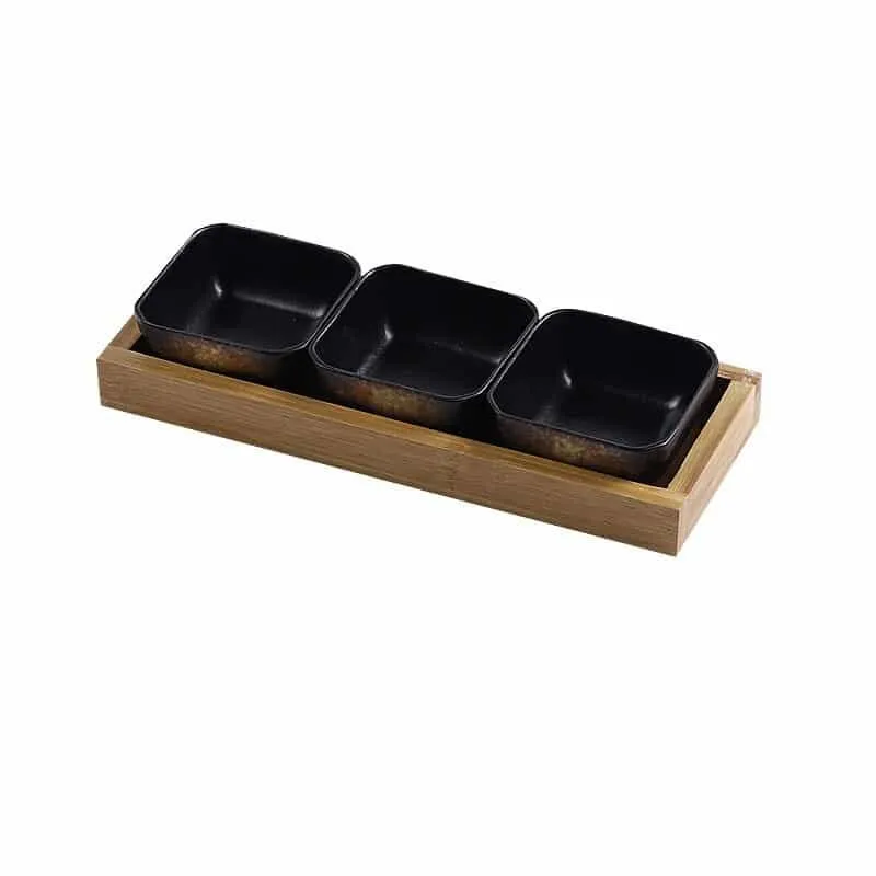 Creative Ceramic Fruit Plates Set with Tray