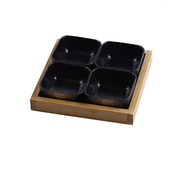 Creative Ceramic Fruit Plates Set with Tray