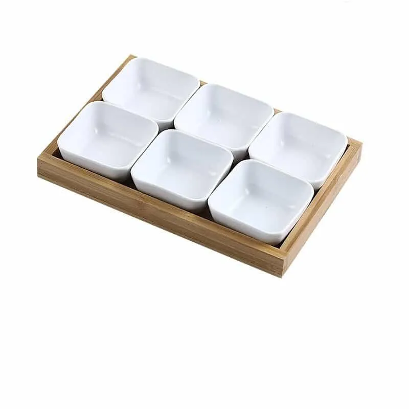 Creative Ceramic Fruit Plates Set with Tray