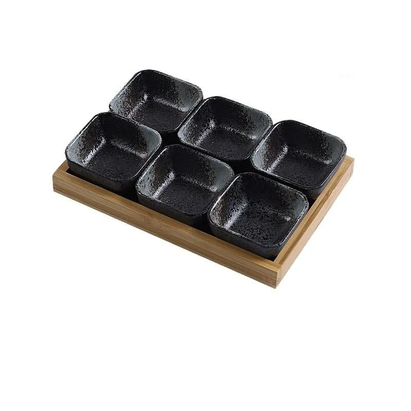 Creative Ceramic Fruit Plates Set with Tray