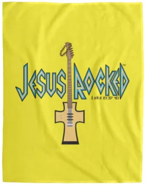 Cross Guitar - Cozy Plush Fleece Blanket - 60x80
