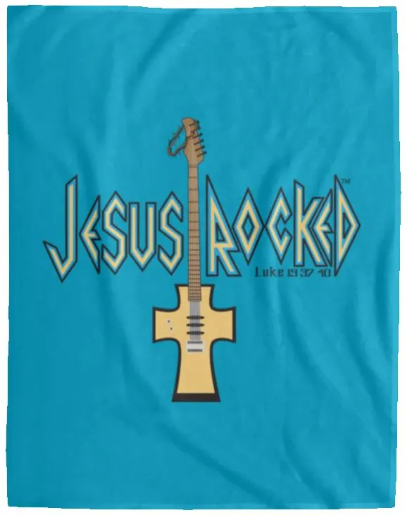 Cross Guitar - Cozy Plush Fleece Blanket - 60x80