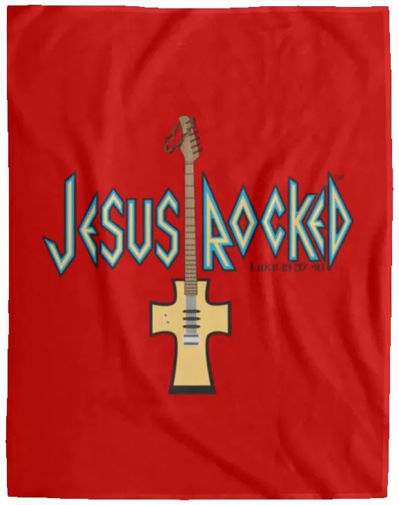 Cross Guitar - Cozy Plush Fleece Blanket - 60x80