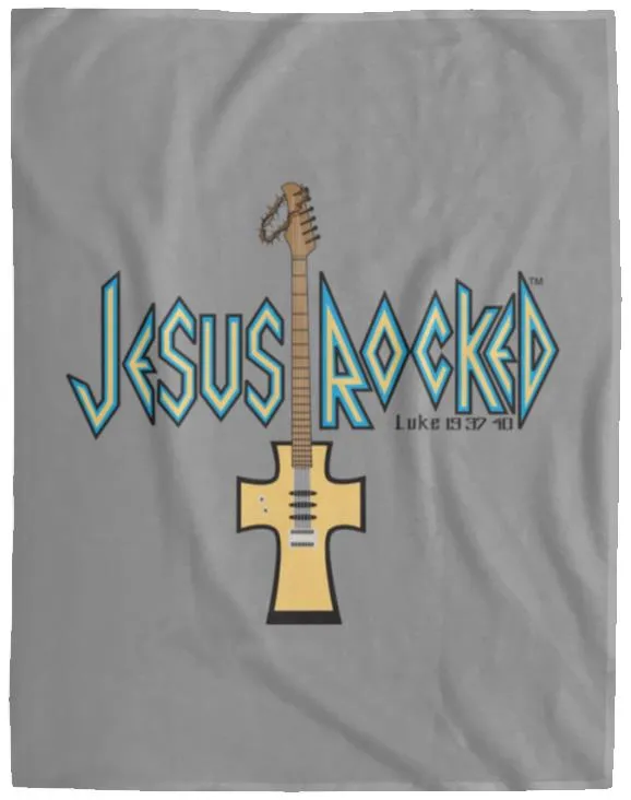 Cross Guitar - Cozy Plush Fleece Blanket - 60x80