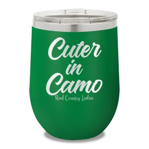 Cuter In Camo 12oz Stemless Wine Cup