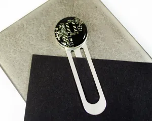 Dark Brown Circuit Board Bookmark, Recycled Computer Gift for Engineer Bibliophile