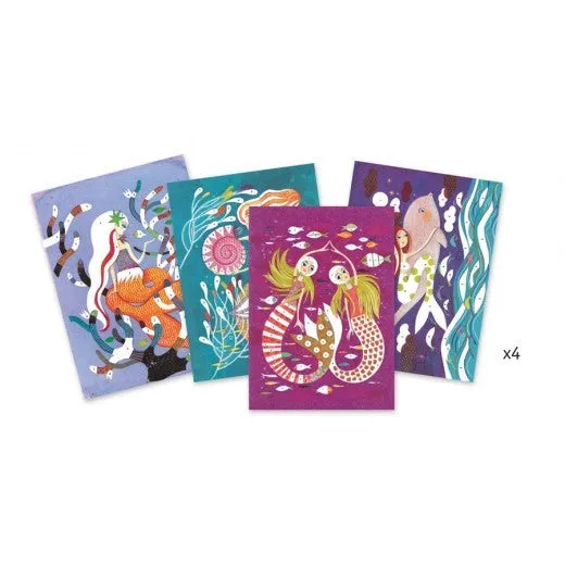 Djeco Glitter Boards - Mermaids