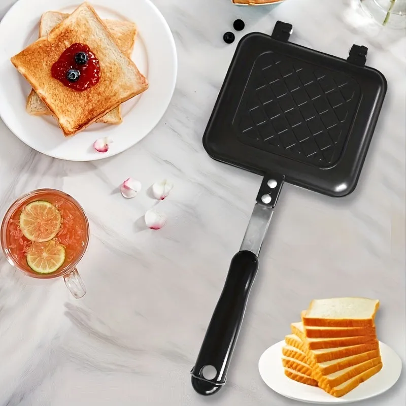 Doublesided NonStick Grilling Pan for Sandwiches and Waffles
