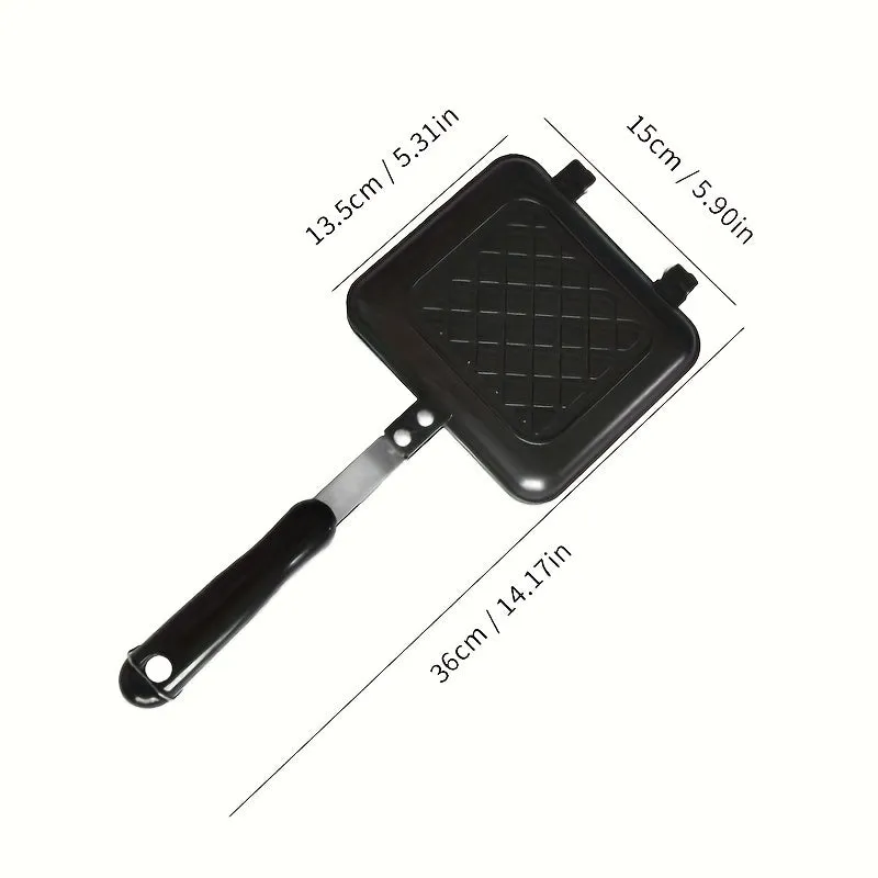 Doublesided NonStick Grilling Pan for Sandwiches and Waffles