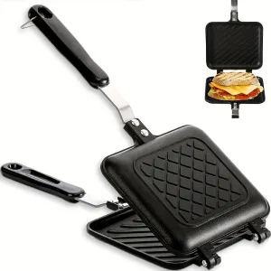 Doublesided NonStick Grilling Pan for Sandwiches and Waffles