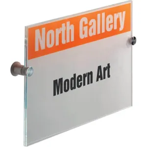 Durable Crystal Sign Portrait A4 Clear