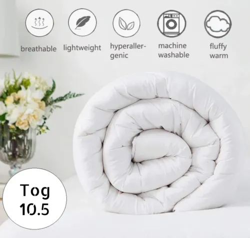 Easy Care Hypoallergenic 10.5 Tog High Quality Hollowfibre Soft Duvets