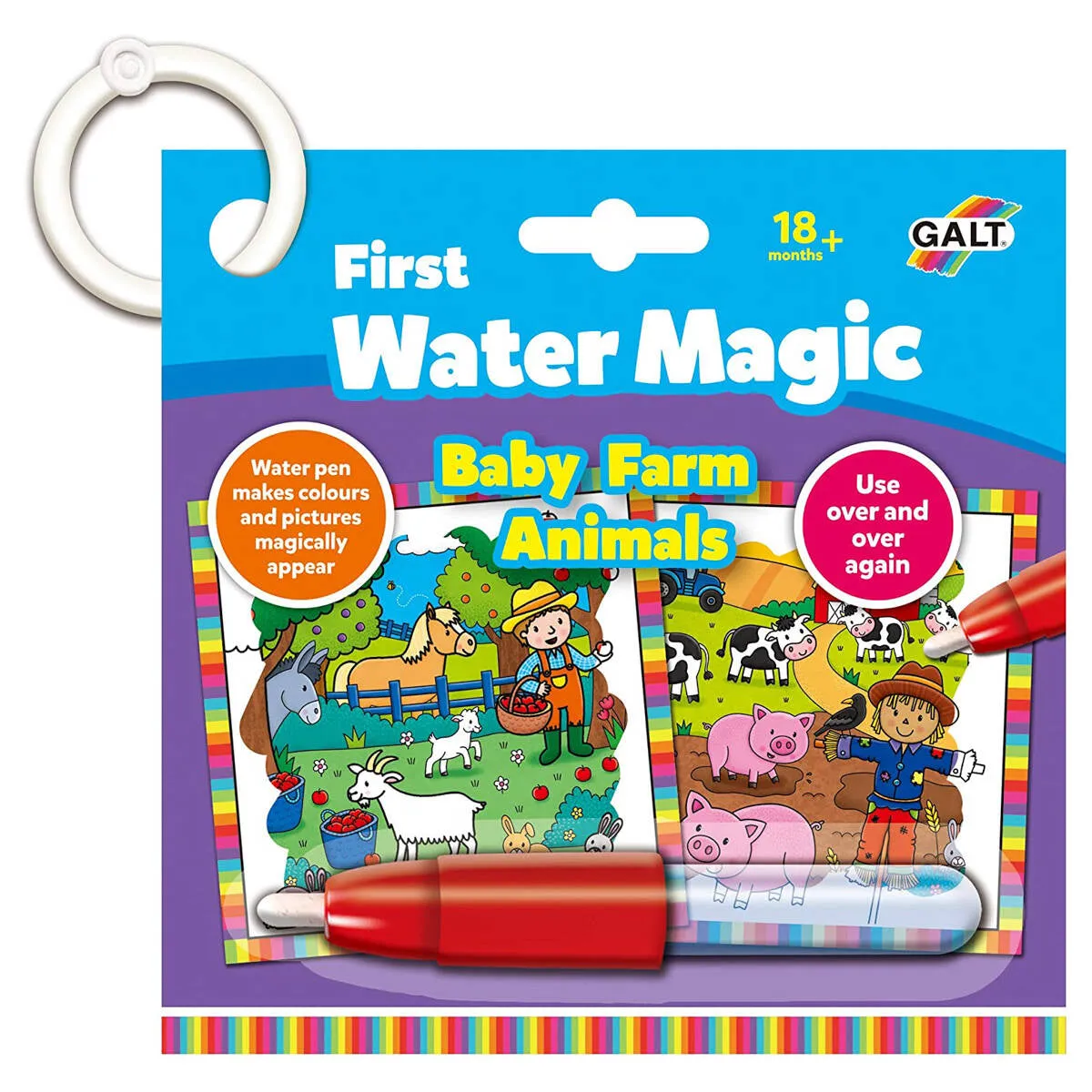 First Water Magic Baby Farm Animals Colouring Book