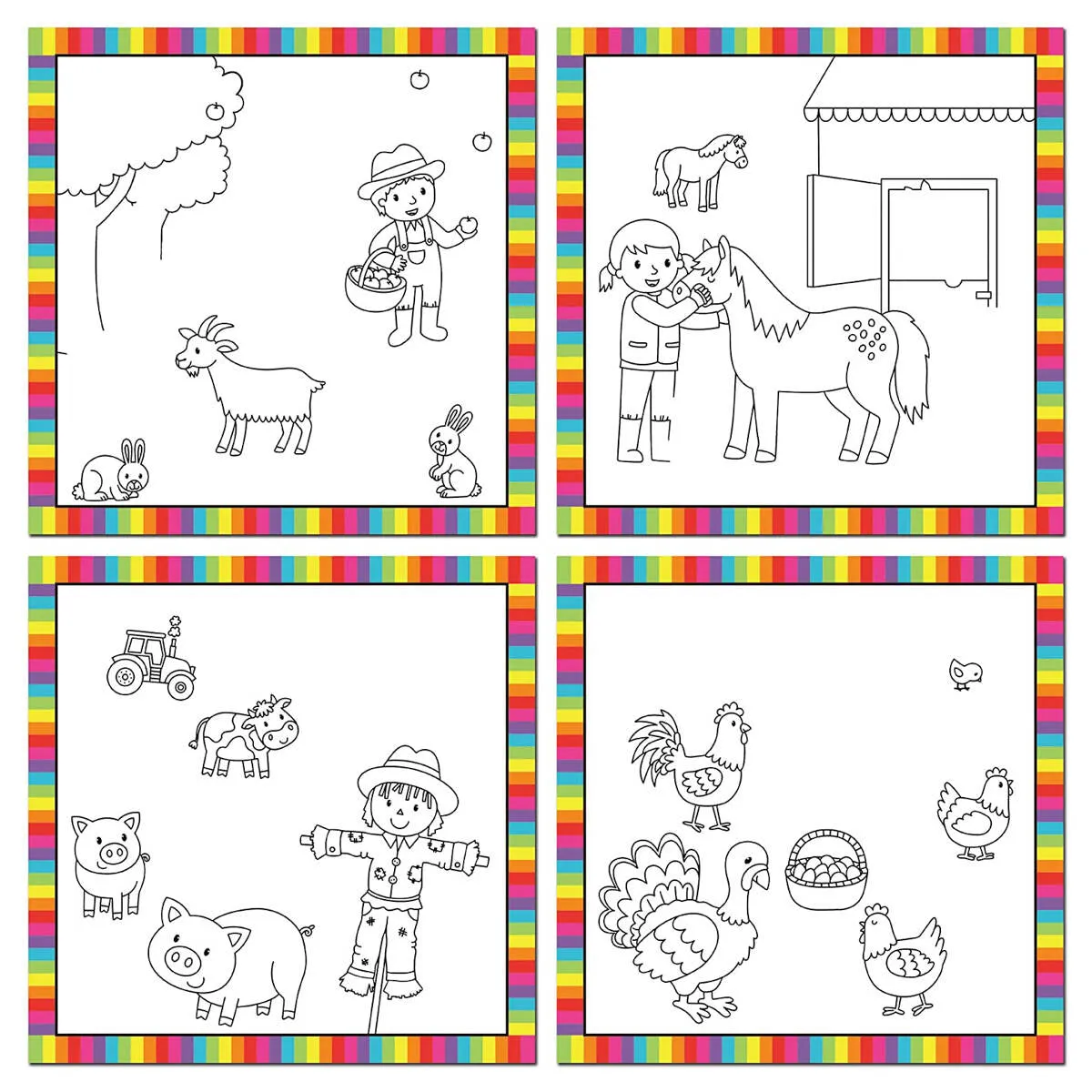 First Water Magic Baby Farm Animals Colouring Book