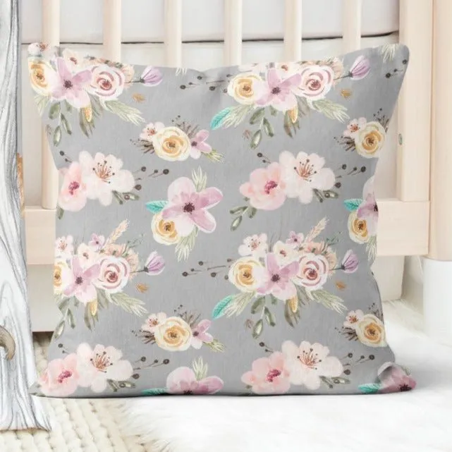 Floral Woodlands Nursery Pillow