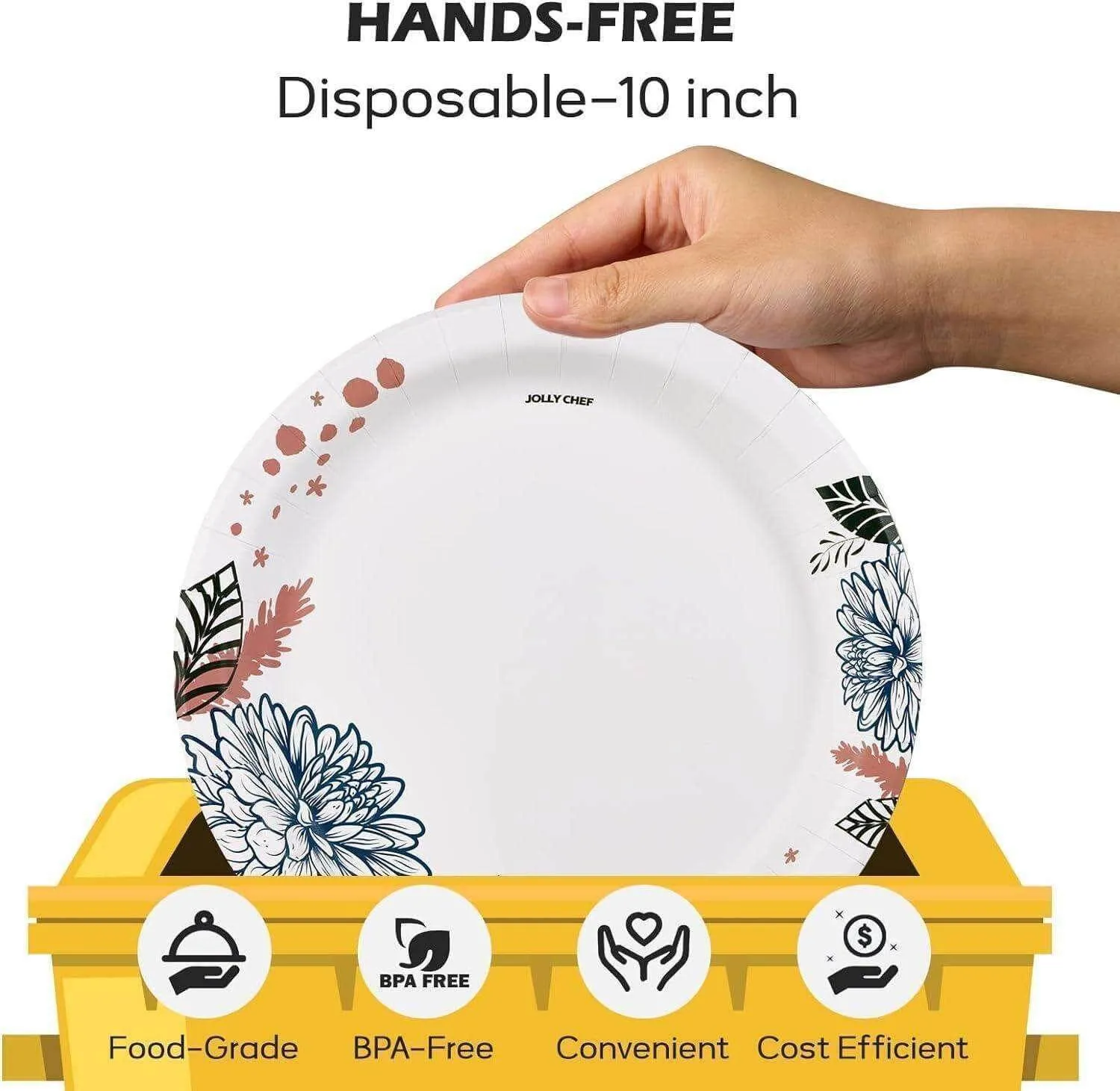 Flower Pattern Paper Plates