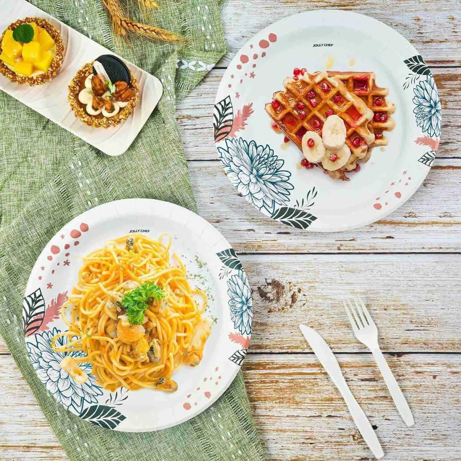 Flower Pattern Paper Plates