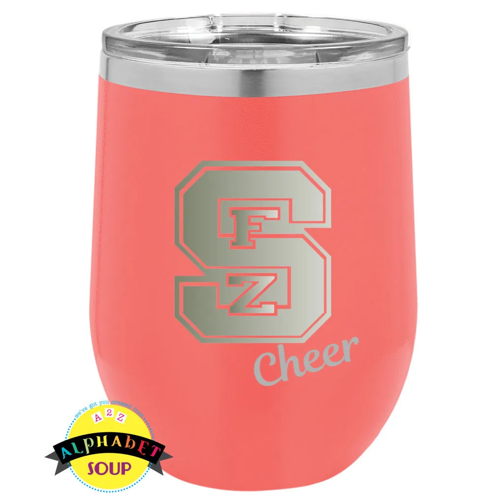 FZS Jr Bulldogs Cheer Stainless Etched Stemless Tumbler