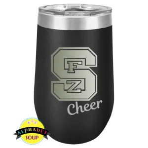 FZS Jr Bulldogs Cheer Stainless Etched Stemless Tumbler