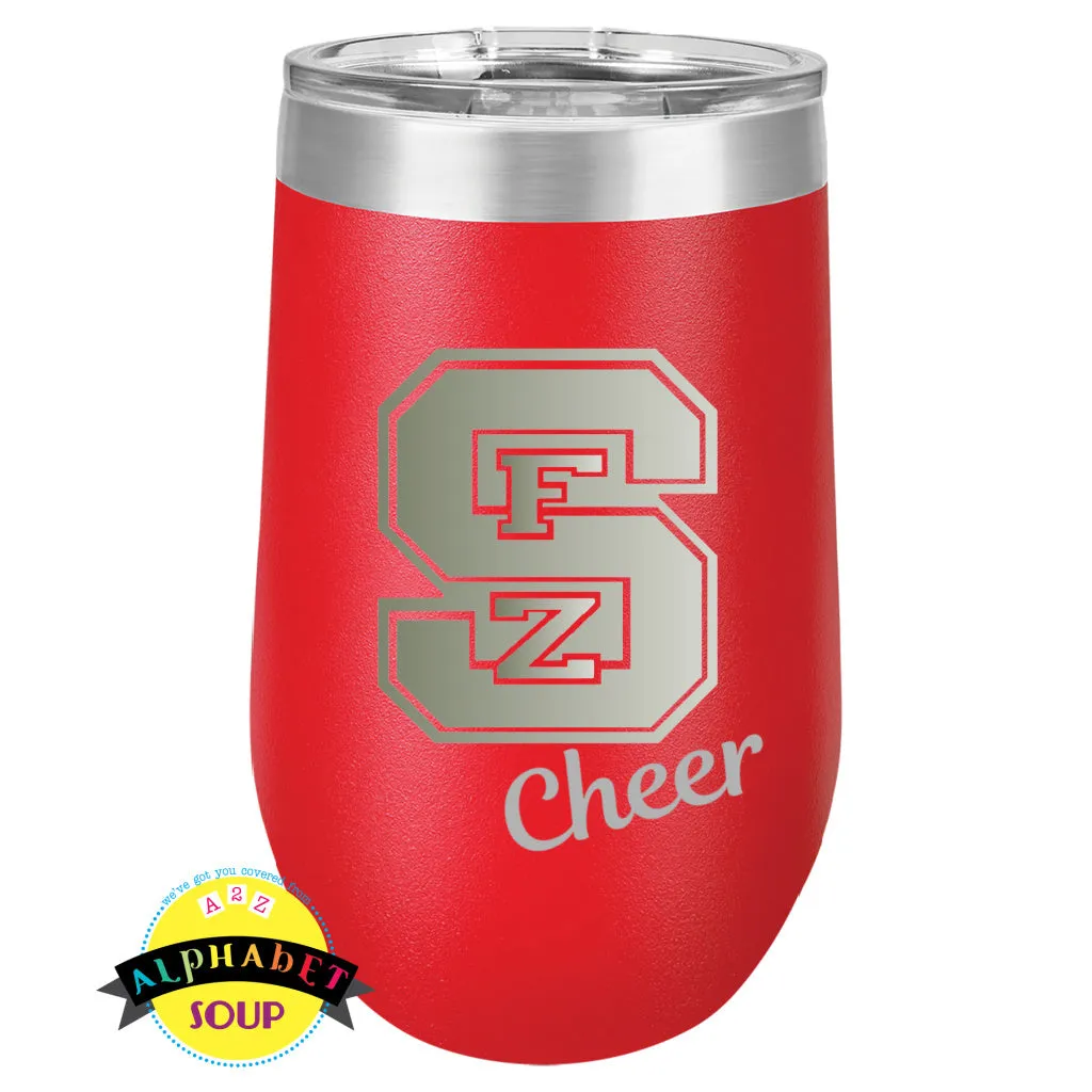 FZS Jr Bulldogs Cheer Stainless Etched Stemless Tumbler