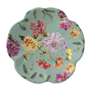 Garden Brights 7.5 inch Teal Melamine Salad Plate | Set of 6