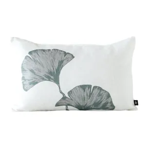 Ginkgo Double Sage Linen Indoor Cushion - 50cm x 30cm