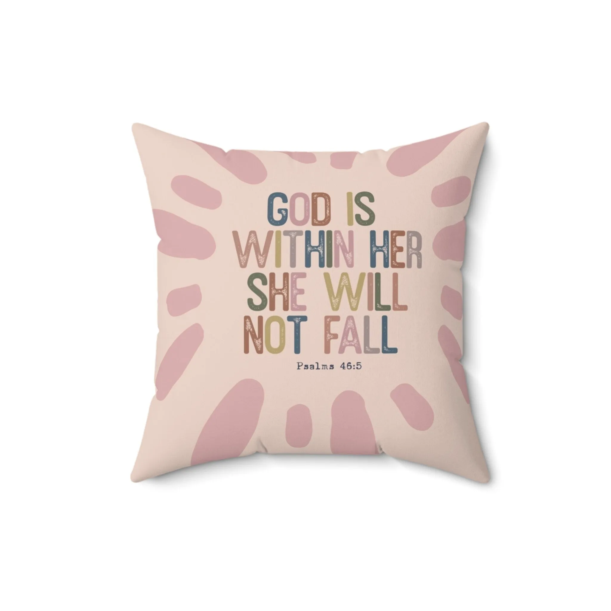God Is Within Her" Inspirational Throw Pillow
