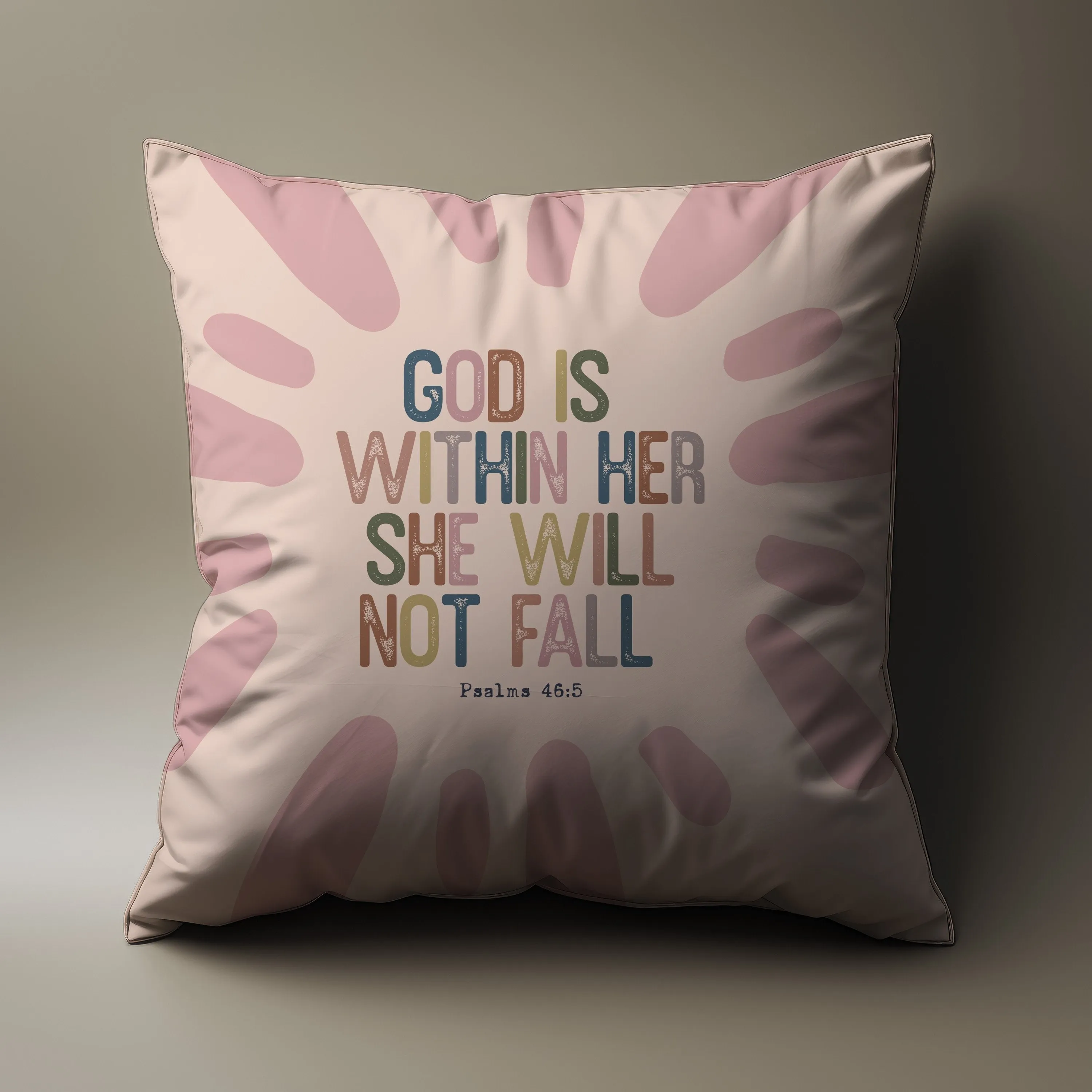 God Is Within Her" Inspirational Throw Pillow