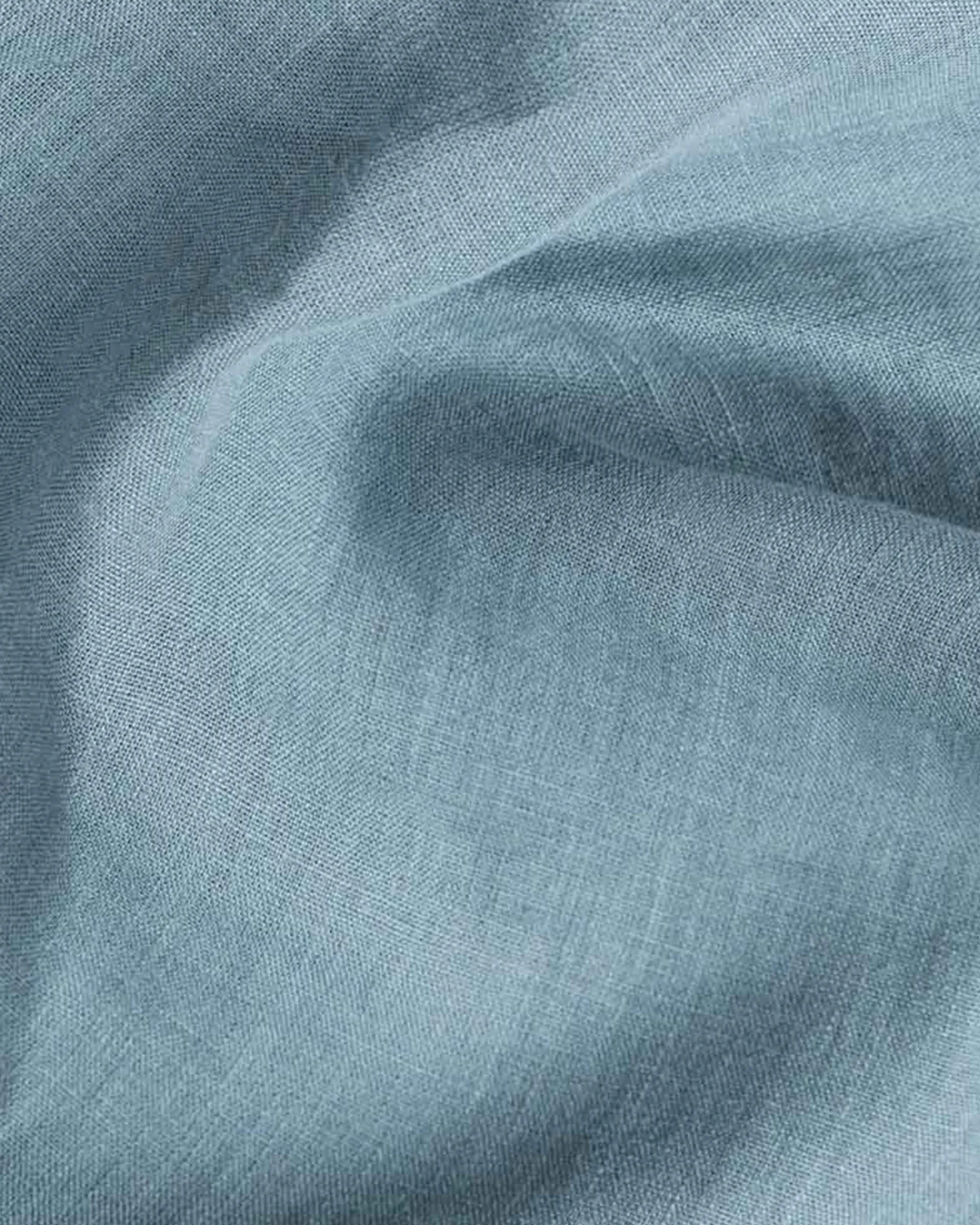 Gray blue linen duvet cover set (3 pcs)