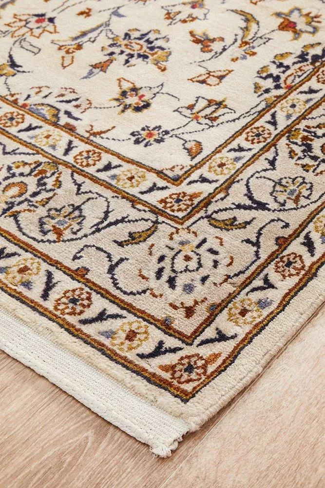 HAND KNOTTED PERSIAN RUG KASHAN 490X100CM