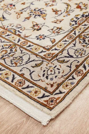 HAND KNOTTED PERSIAN RUG KASHAN 490X100CM