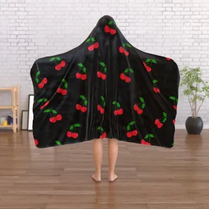 Hooded Blanket - Black Cherries