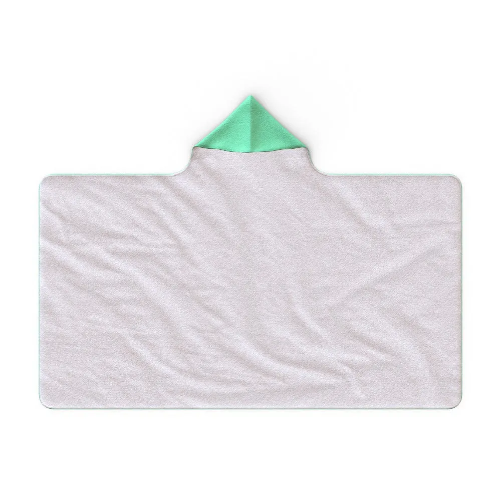 Hooded Blanket - Love you to the Moon - Green Zest
