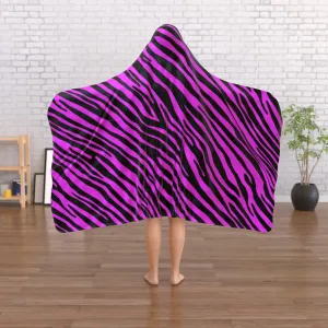 Hooded Blanket - Pink Zebra