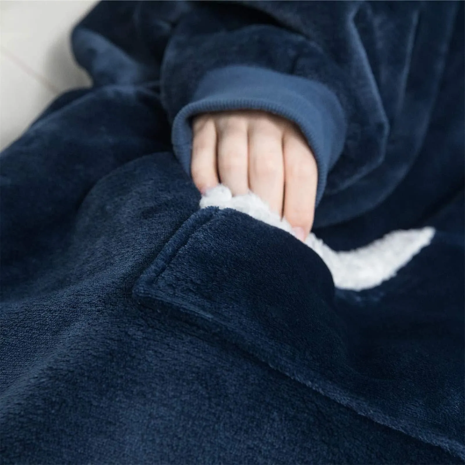 Hoodies Blankets Flannel Hoodie Blanket with Ears Home Warm