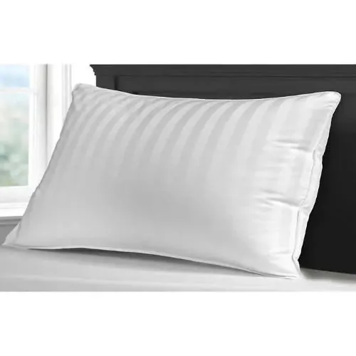 Hotel Grand White Down Cotton Damask Jumbo Pillow